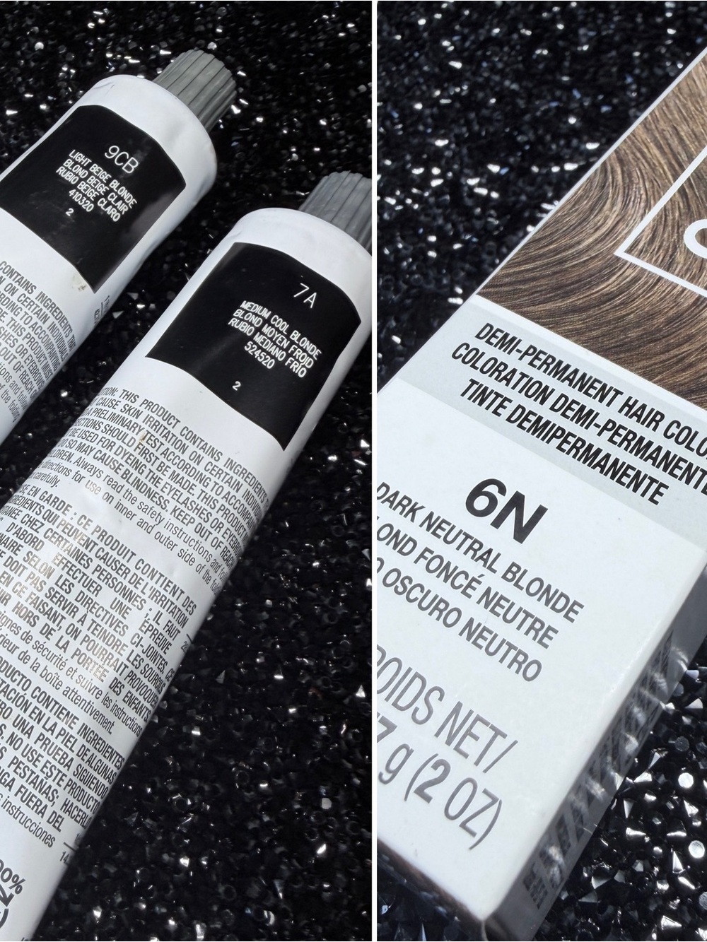 ColorCharm 6N Dark Neutral Blonde + 7A and 9 CB Hair Color